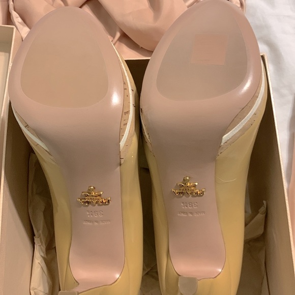 Prada heels; peep toe; size 9.5; patent leather - Picture 3 of 8